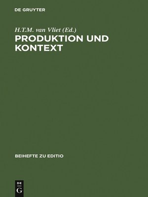 cover image of Produktion und Kontext